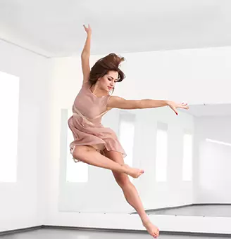 a girl dances