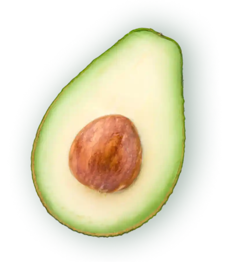 halved avocado