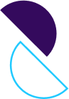 Маска из голубых и фиолетовых полукругов