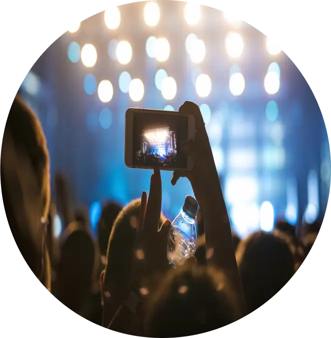 Recording a video over the phone at a concert