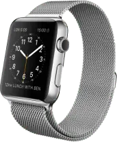 watch with material wristband and covered in silver