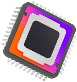 processor with a multi-colored case