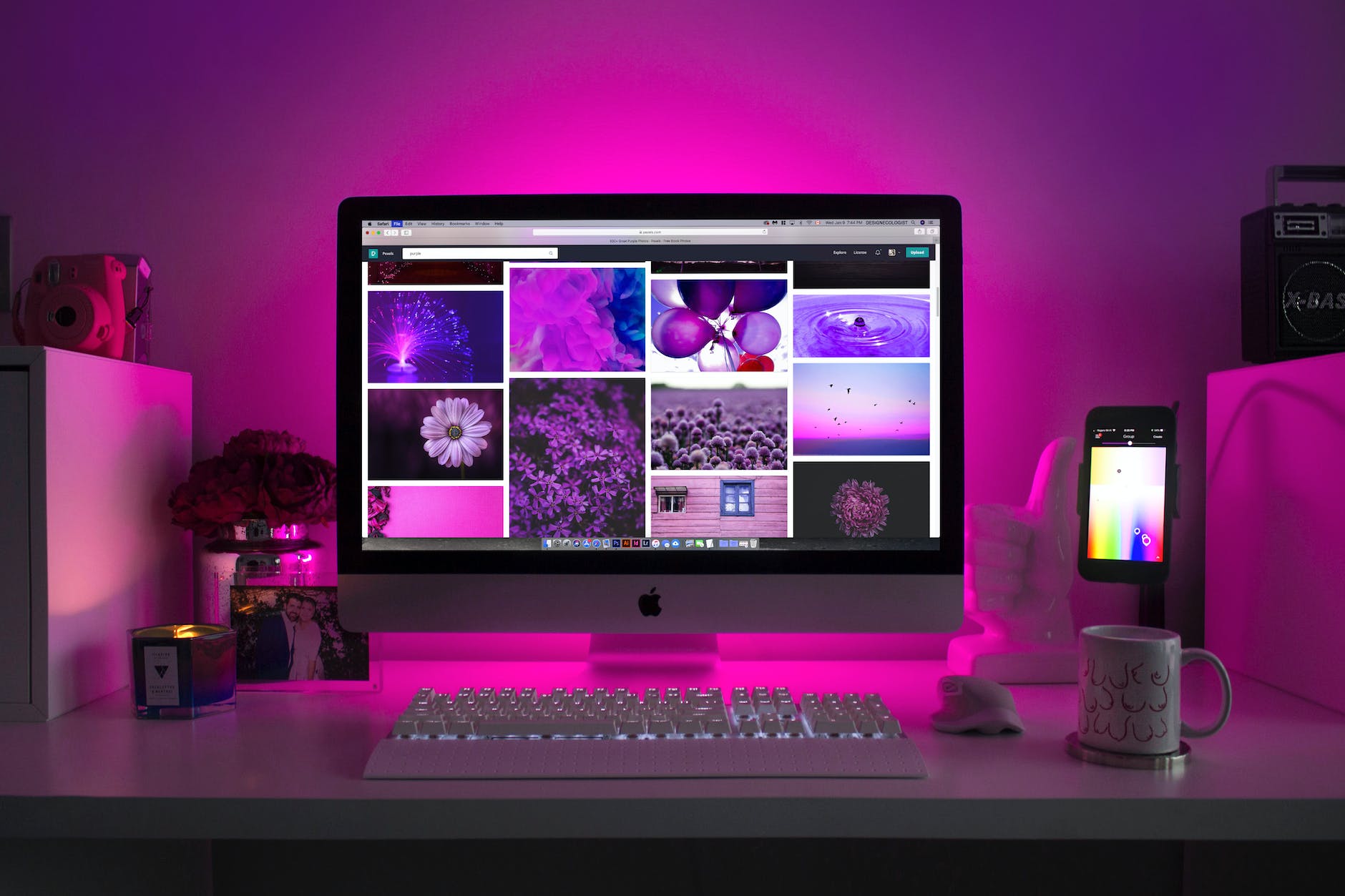 Imac with beautiful images