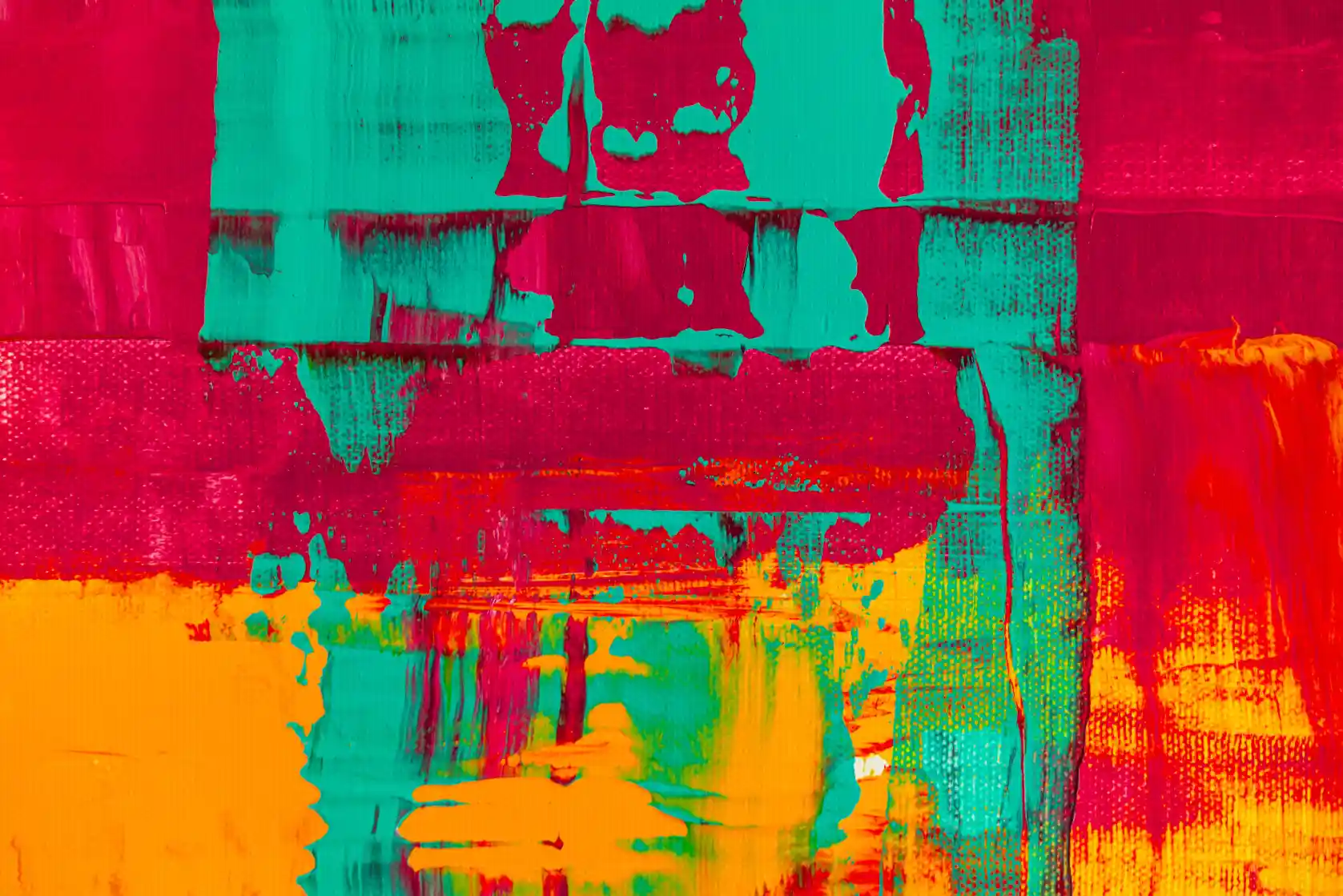 un tableau représentant l'abstraction en 3 couleurs