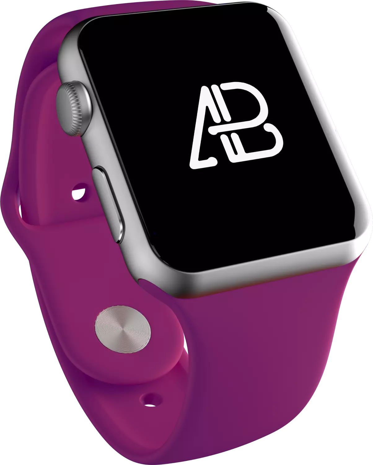 Purple wrist watch