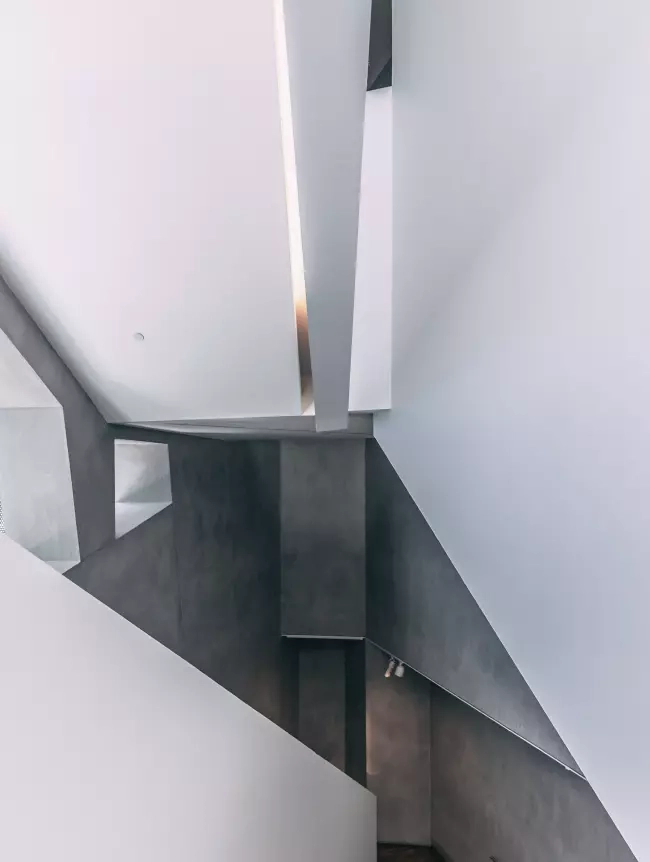 Projeto de escada cinza