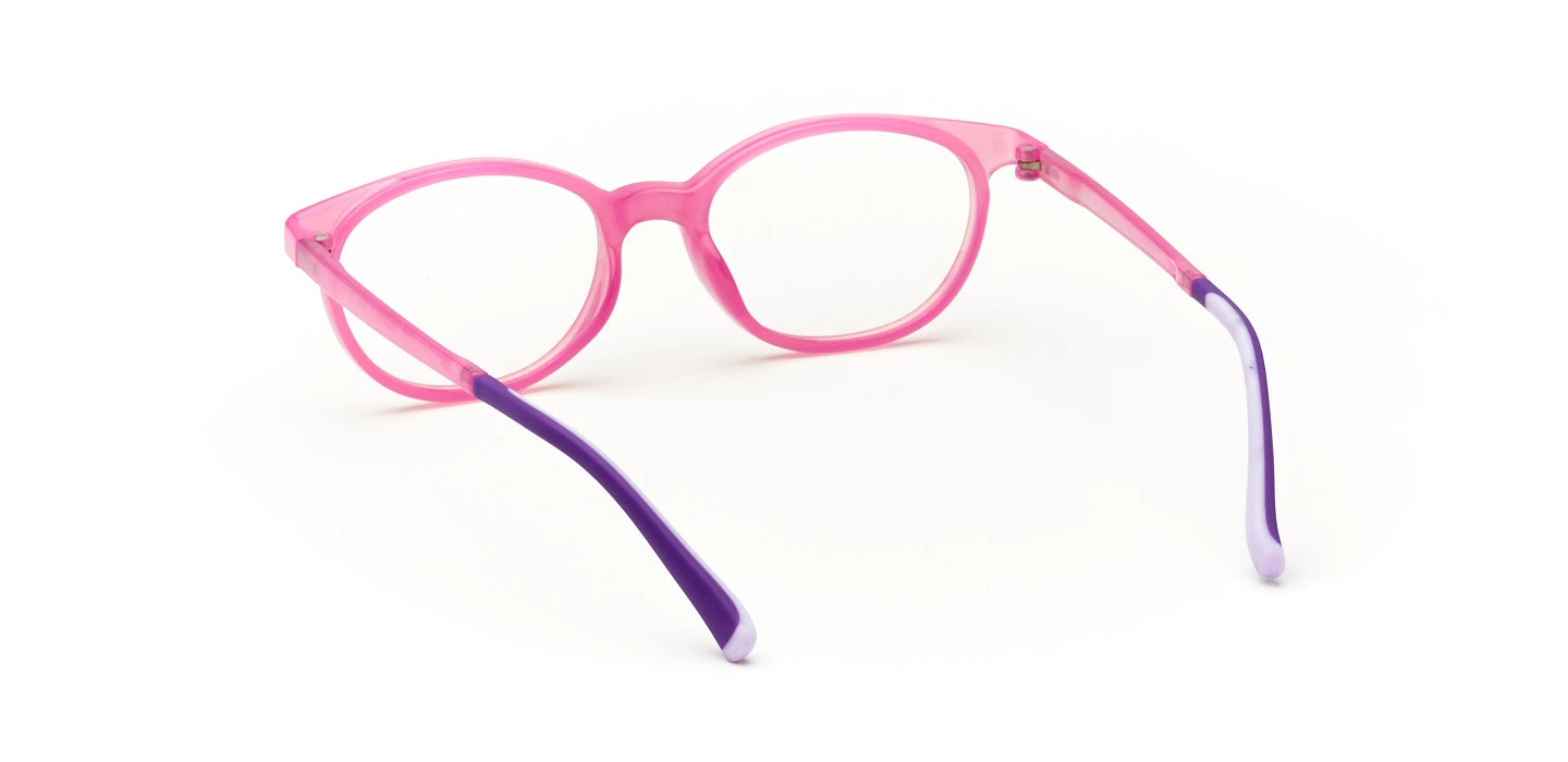 las gafas son de color rosa