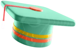 Green graduate cap
