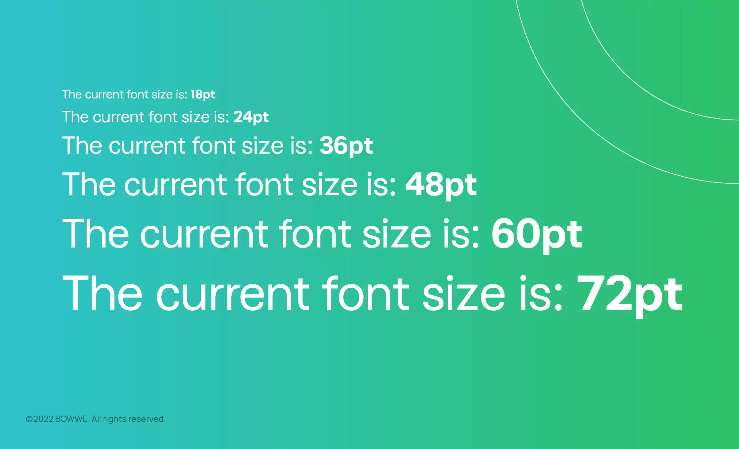 Graphic - Select font size