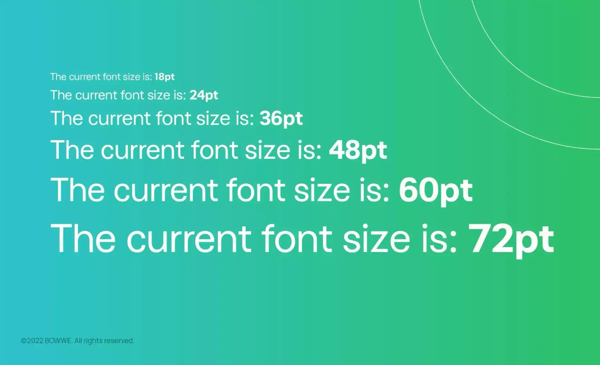 Graphic - Select font size