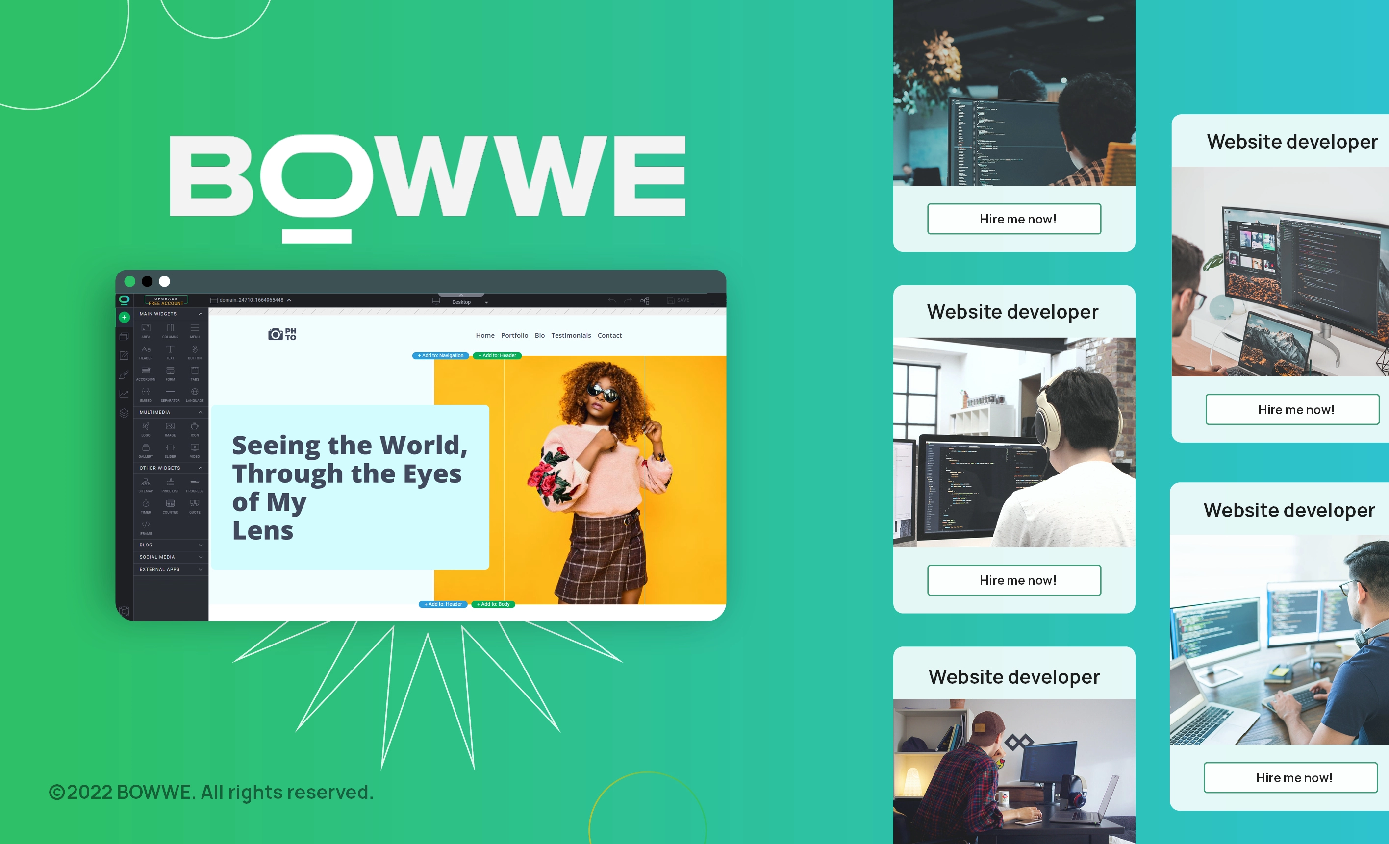 Modello di sito Web per l'industria del matrimonio di BOWWE