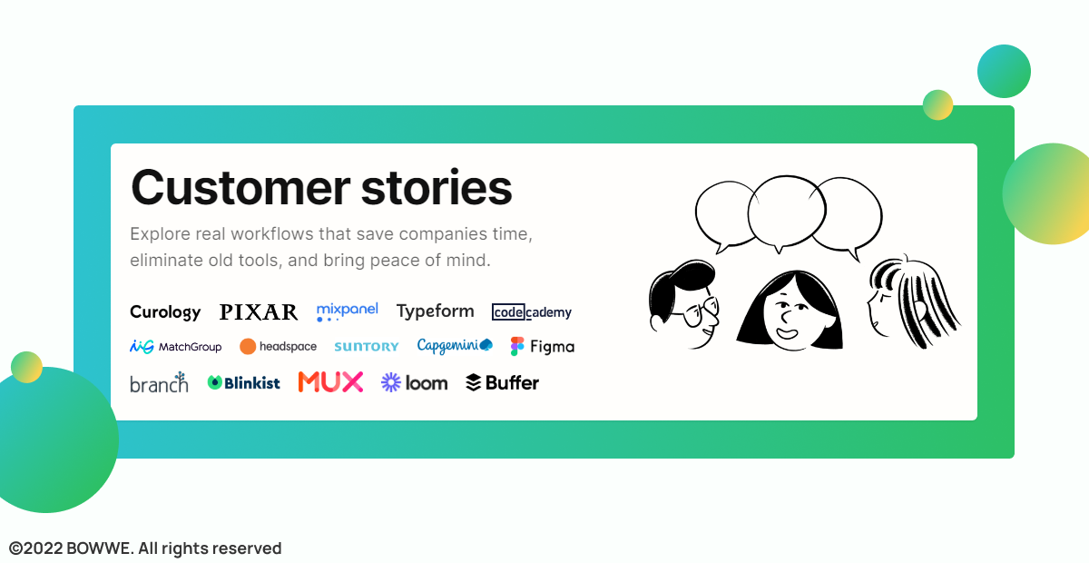 Graphic -  Influencer testimonials from notion.so