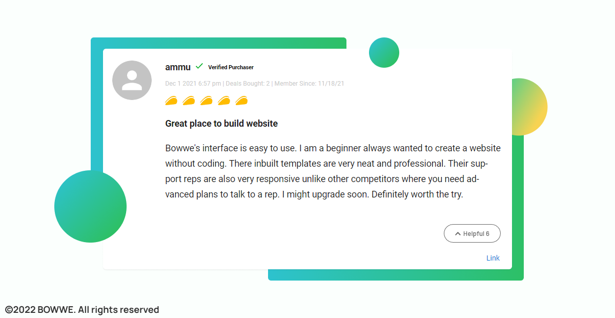 Graphic - Testimonials about BOWWE from marketplace Appsumo