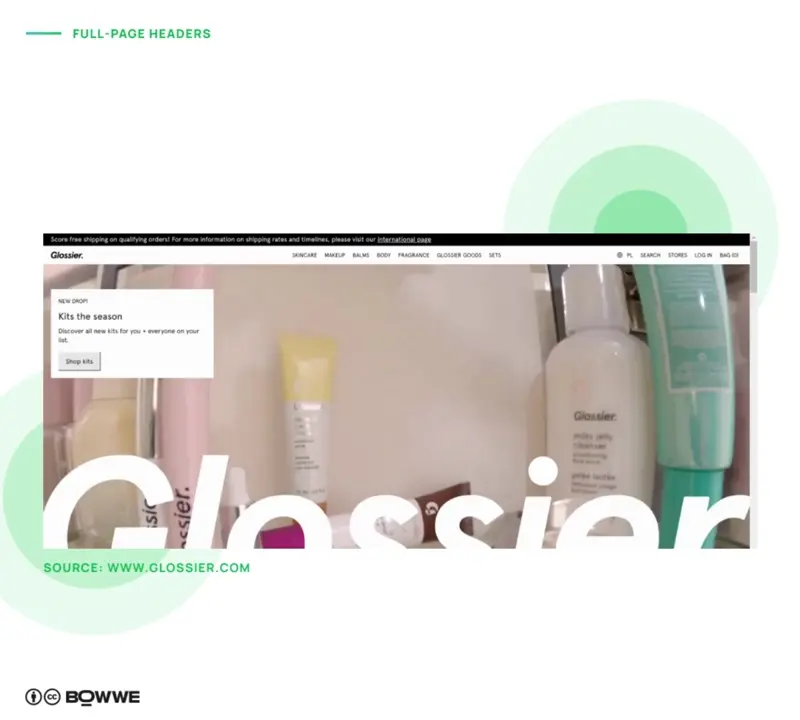 Screenshot of video with two girls showing their makeup from Glossier website