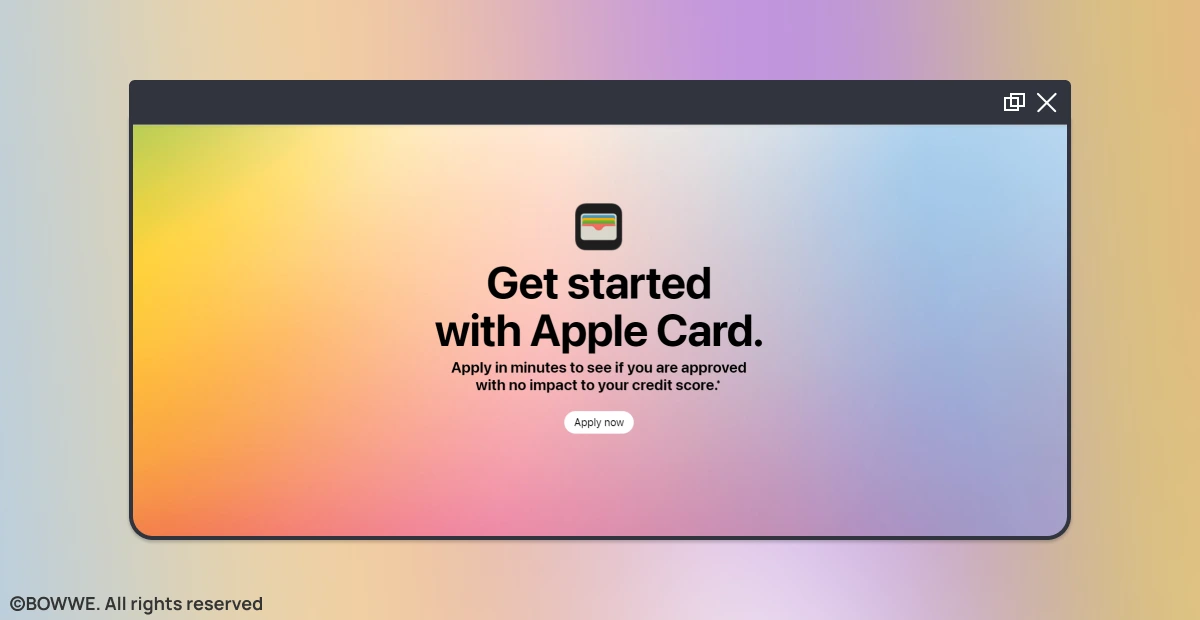 Screenshot der Website mit pastellfarbenem Hintergrund mit Farbverlauf