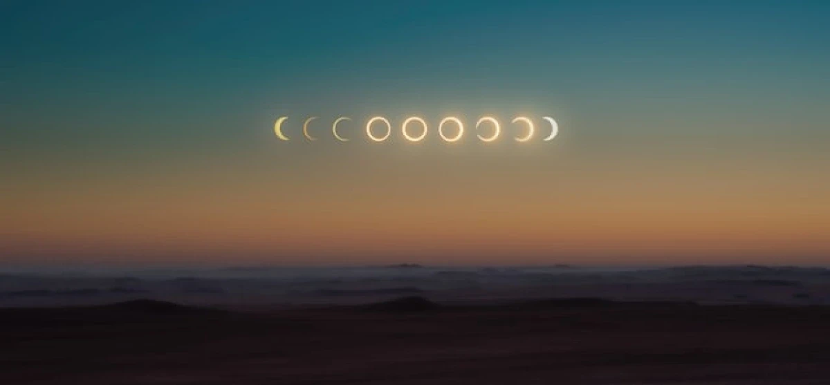Photo des différentes phases de la lune