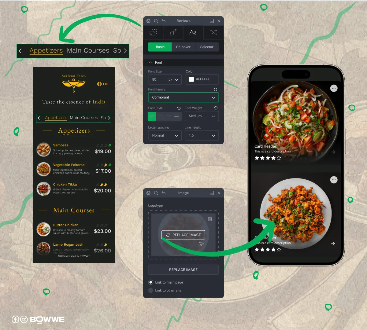 Aggiungere categorie nel menu del ristorante in BOWWE Menu Creator