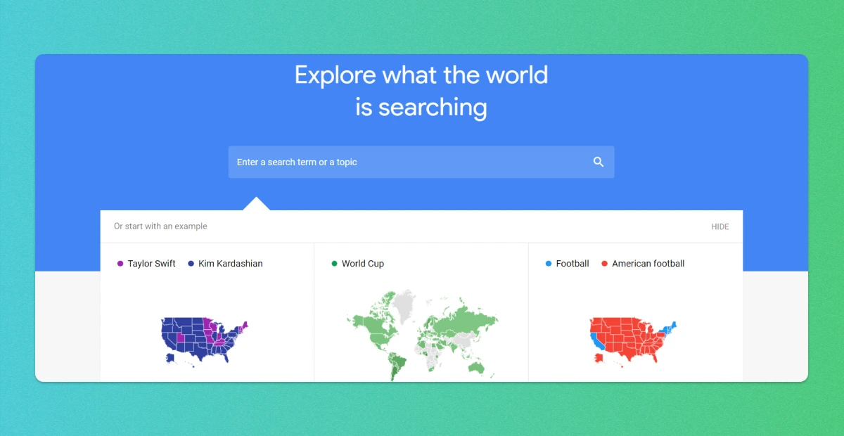 Schermata - Google Trend