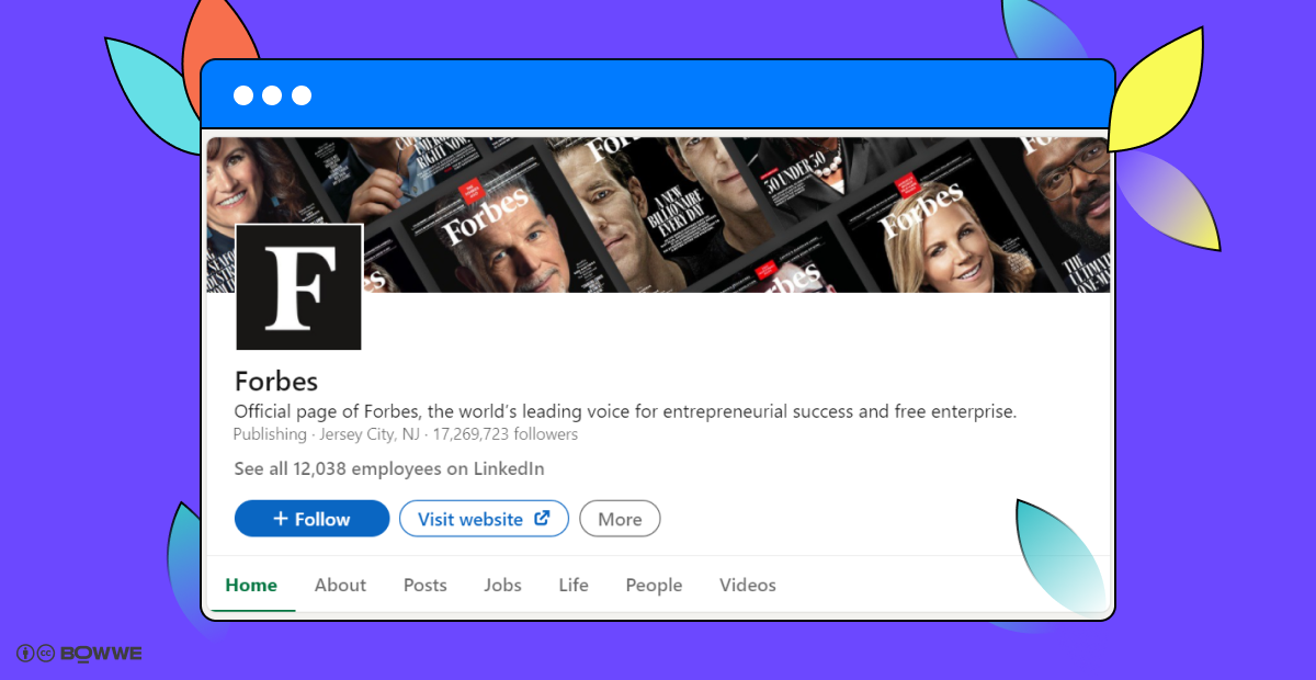 Profilo di Forbes su LinkedIn