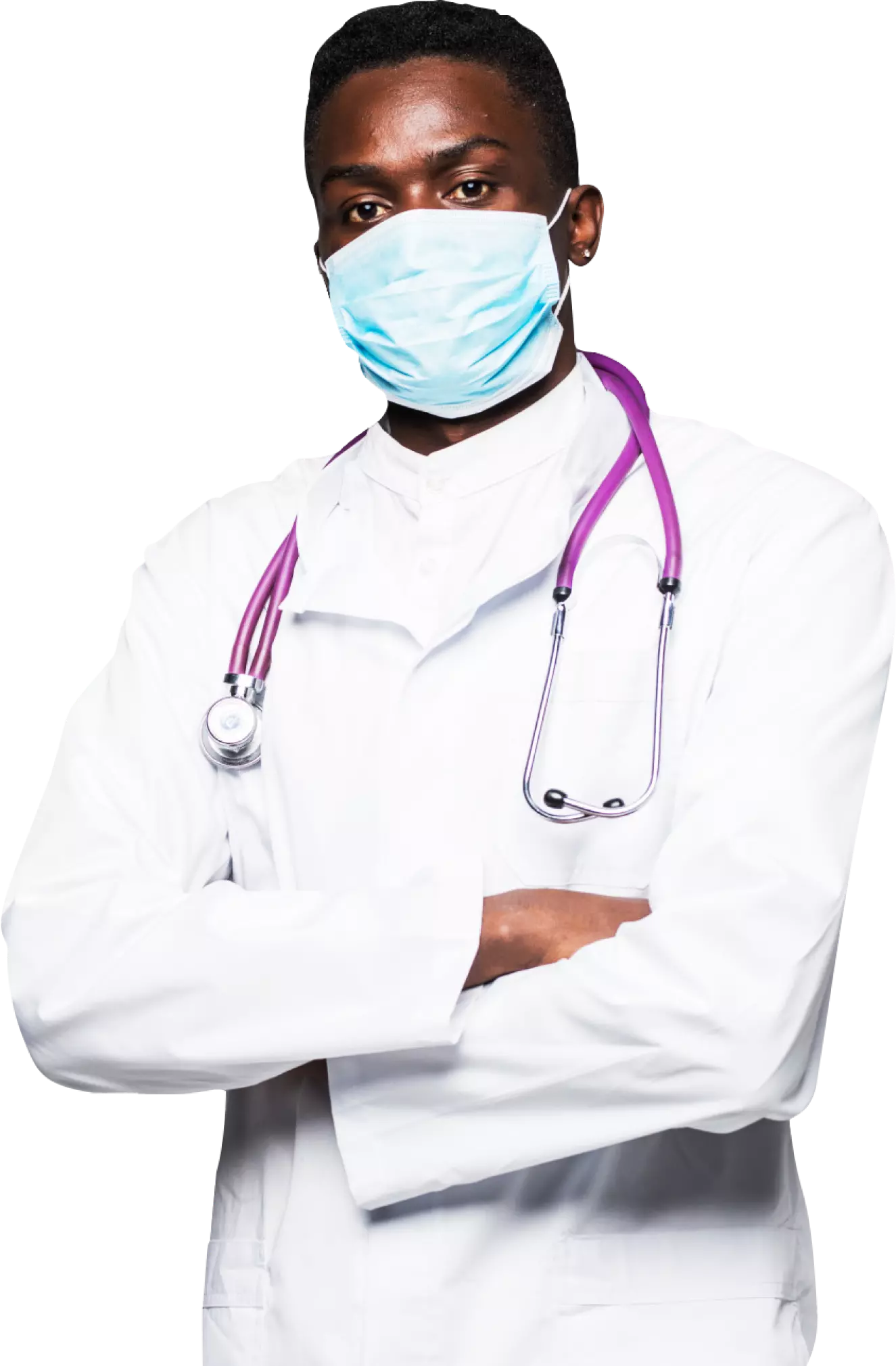 Männlicher Arzt mit Maske