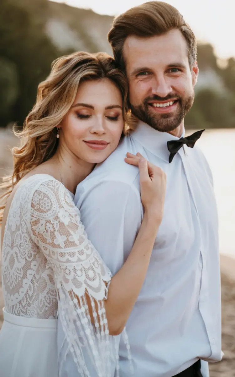 Girl hugging a man