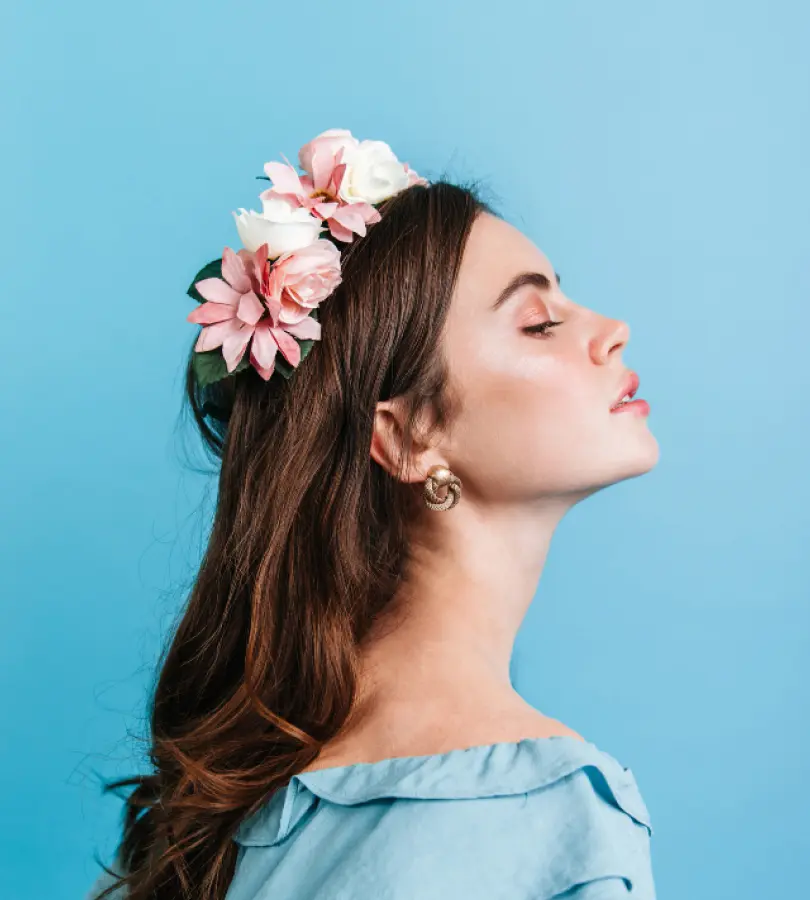 Girl in a wreath