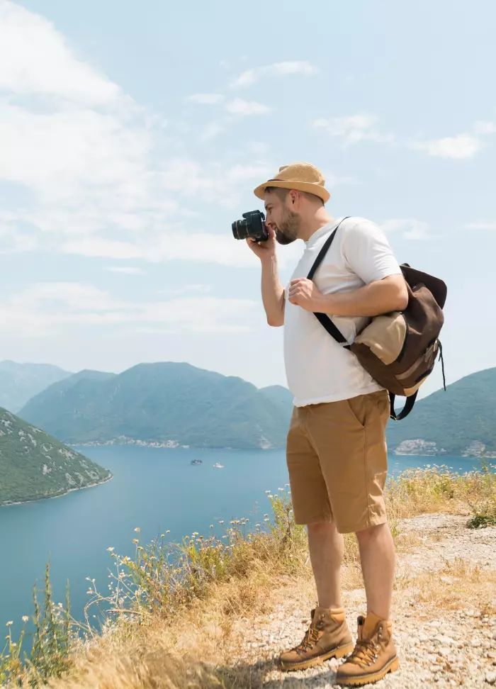 man with a camera