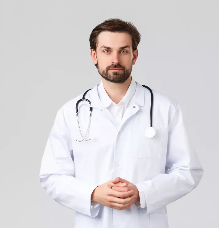 male doctor with a beard