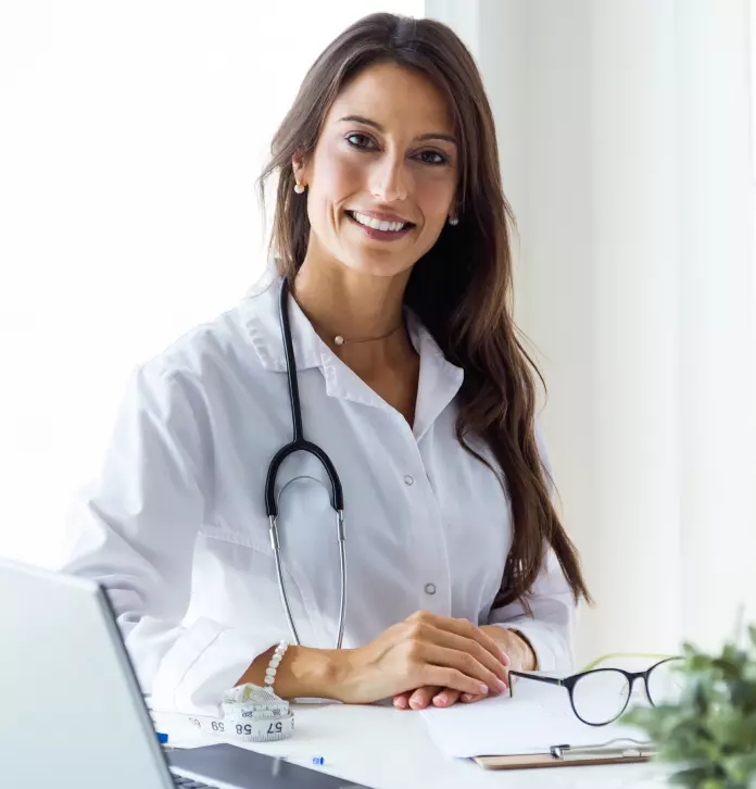 doctor girl sitting at the table