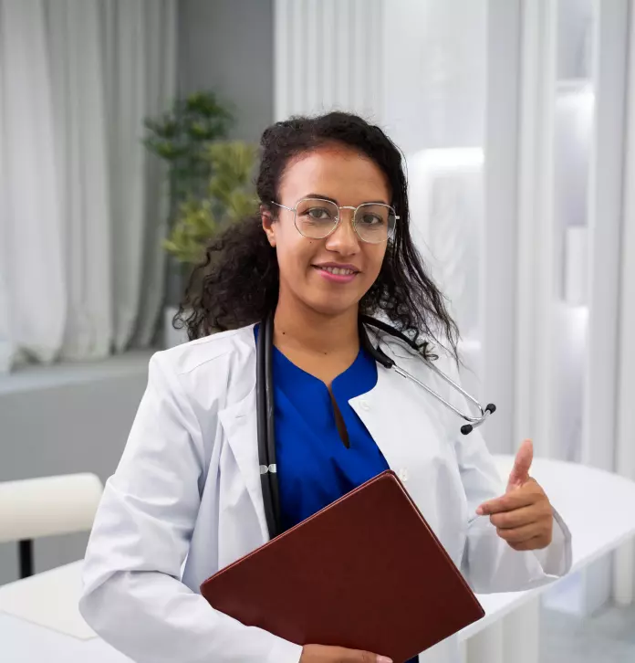 a doctor with a folder in his hands