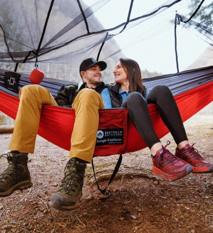 a girl with a guy in nature