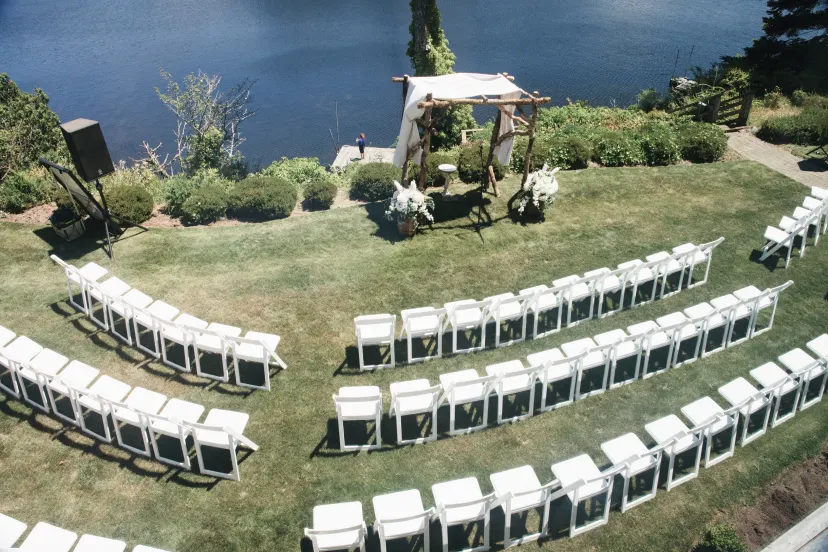 wedding ceremony by the water