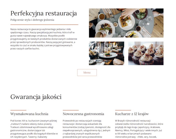 restaurant template webiste