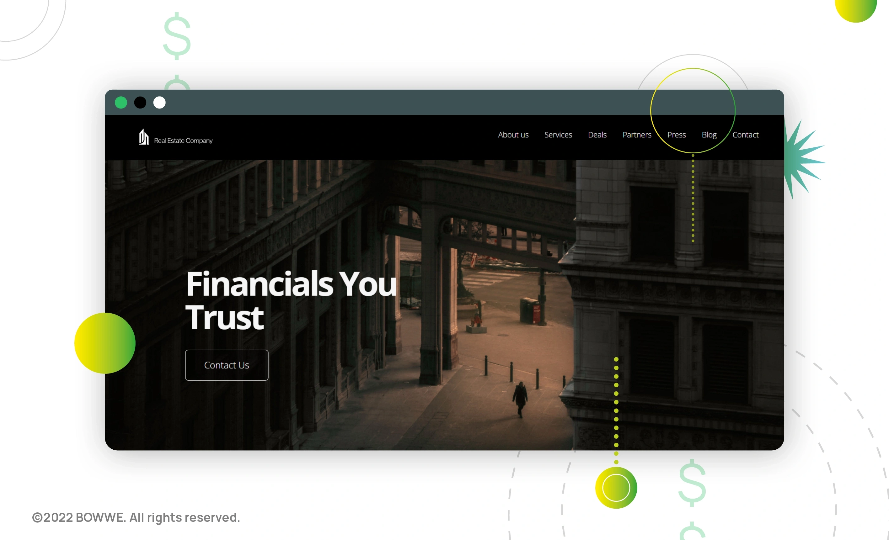 Accounting and Bookkeeping Website Template - Banner