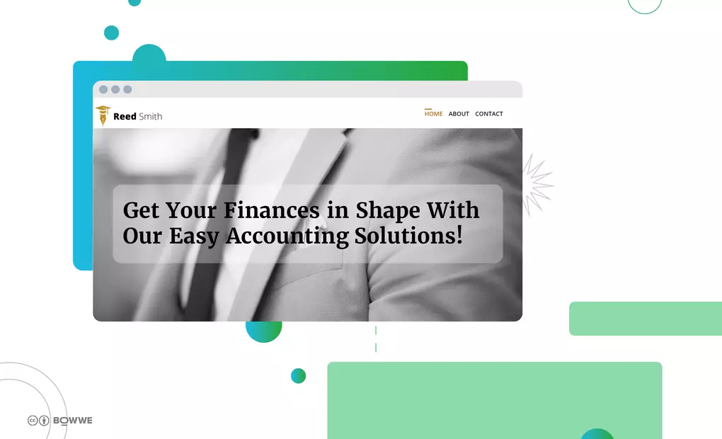Accounting and Bookkeeping Website Template - Slogan