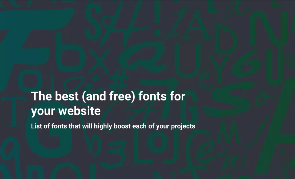 List of Fonts to use on website