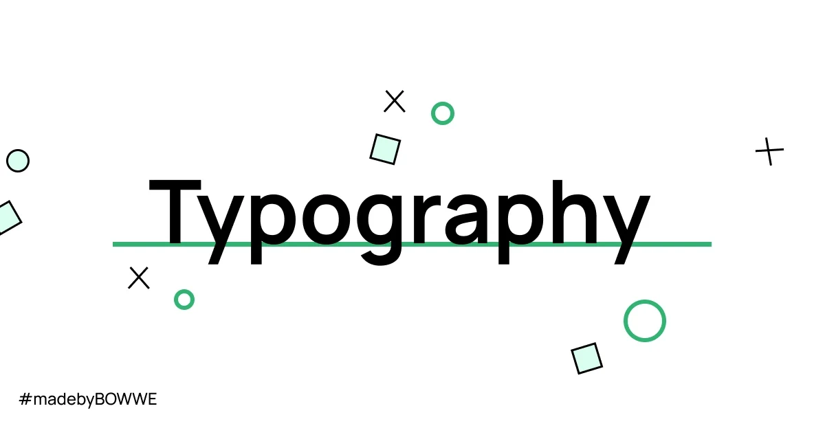 Gráfico com grandes palavras "Tipografia"