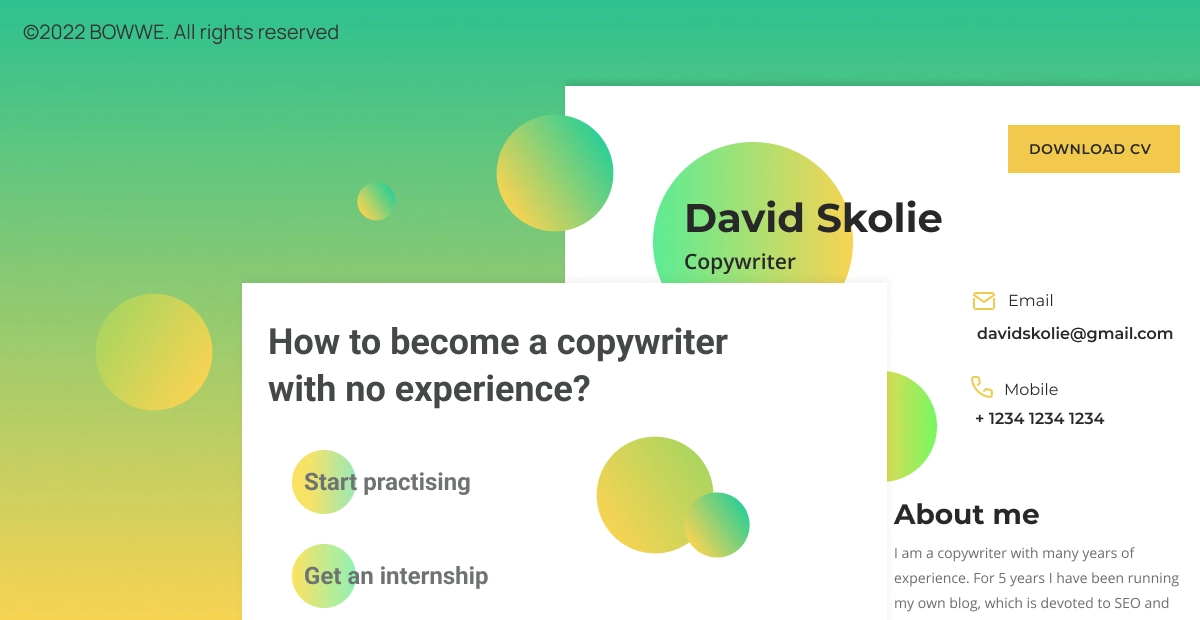 Graphic - How to become a copywriter with no experience