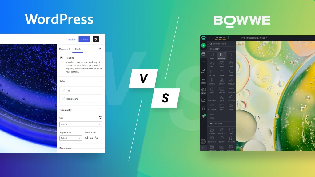 BOWWE vs. WordPress | Will Free Website Builder Beat CMS?