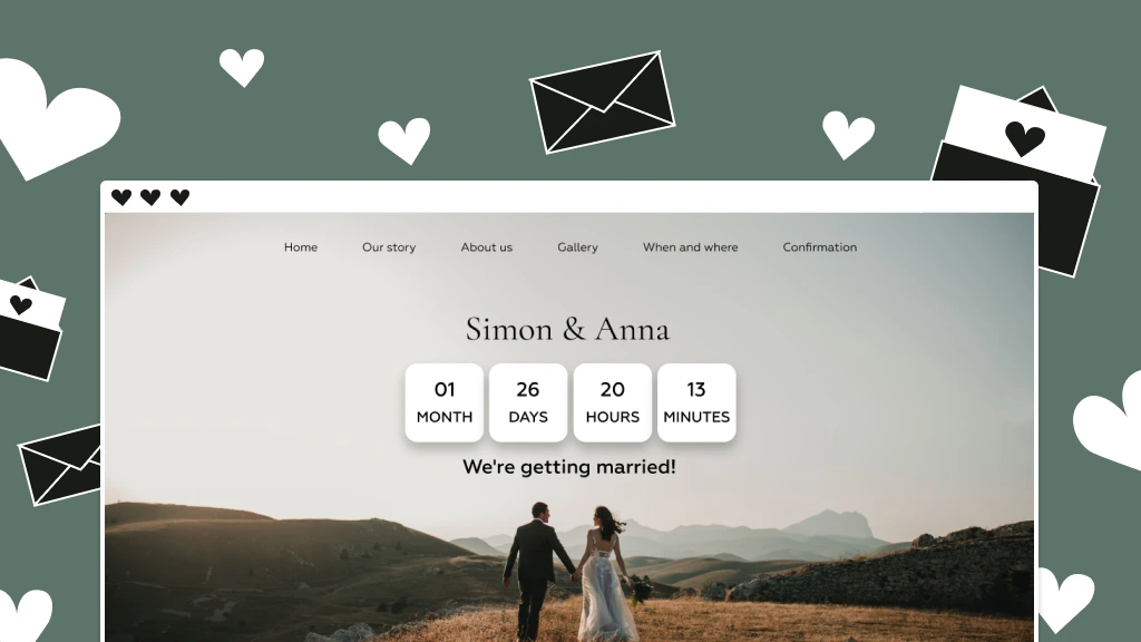 Cómo crear un sitio web de boda impresionante