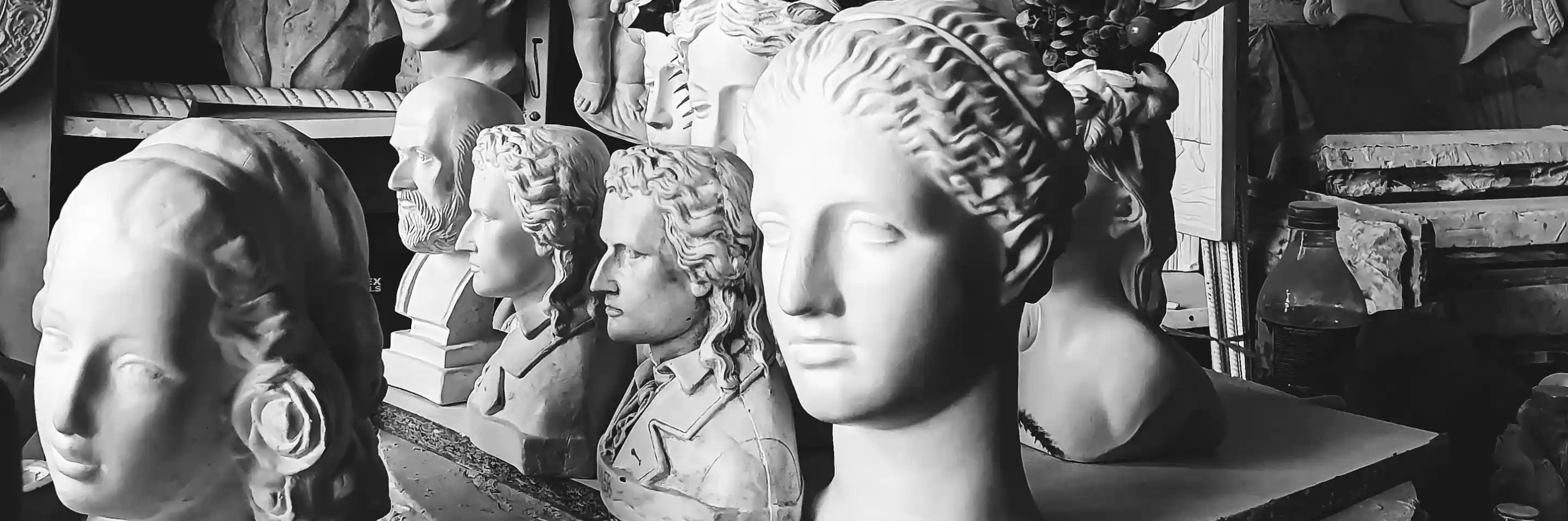 Heads of statues