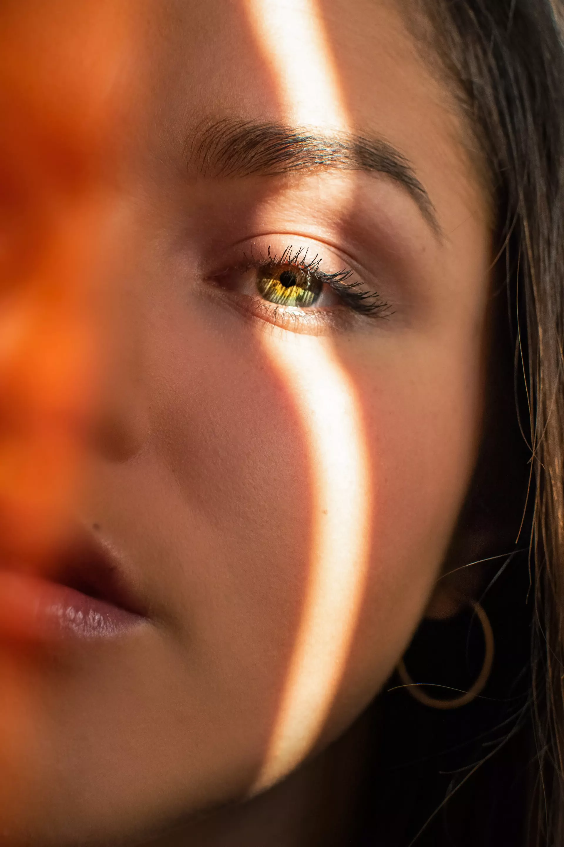 woman's face close up