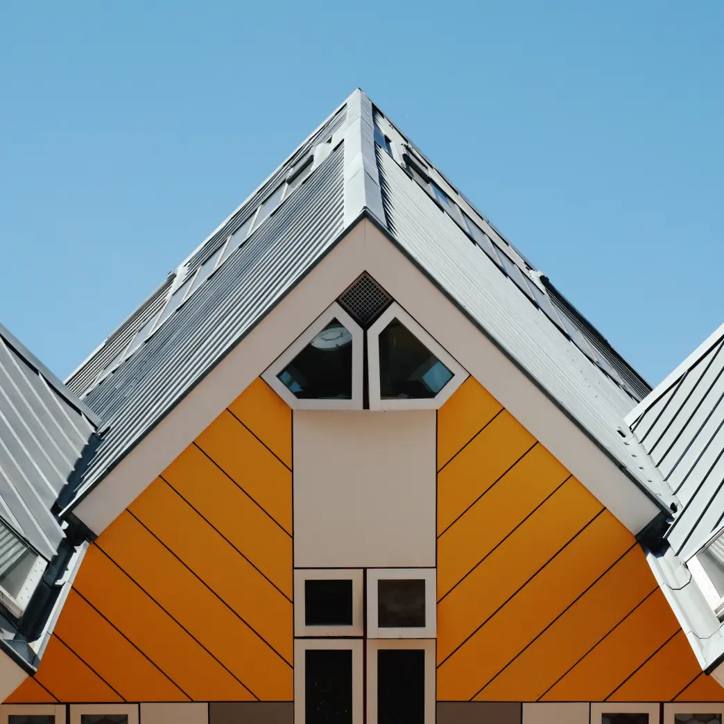 Orange and white building