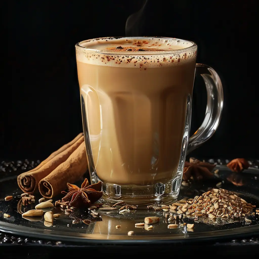 Tea with milk and spices